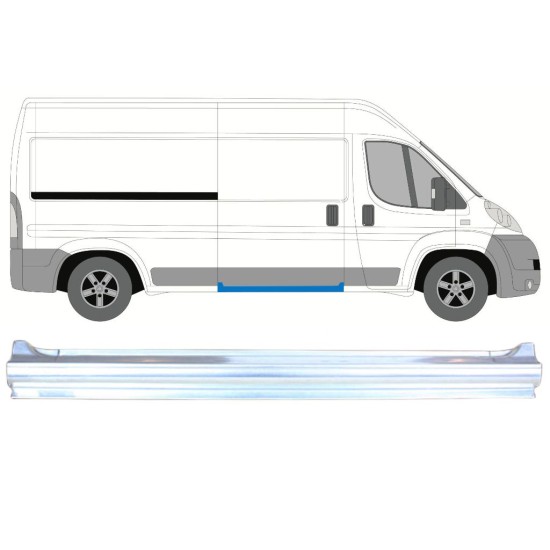 Kompletný prah posuvných dverí pre Peugeot Boxer 2006-2026 / Pravá 13848