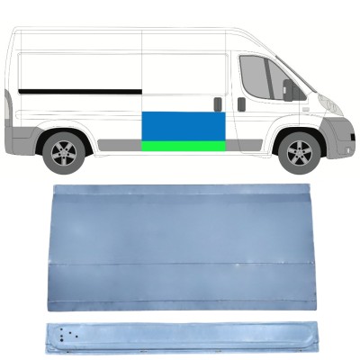 Opravný plech posuvných dverí vnútorný + vonkajší pre Fiat Ducato 2006-2014 / Pravá / Sada 14823
