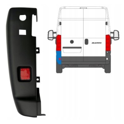 Roh zadného nárazníka 180 stupňov pre Fiat Ducato 2018- / Ľavý 15203