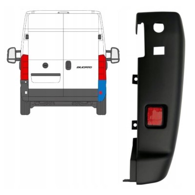 Roh zadného nárazníka 180 stupňov pre Fiat Ducato 2018- / Ľavý 16024