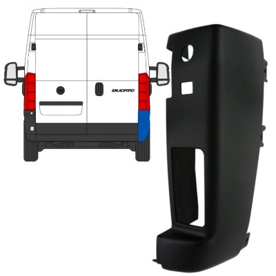 Roh zadného nárazníka 180 stupňov pre Citroen Jumper 2018- / Pravá 15423