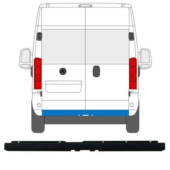 Zadný nárazník s otvorom pre ťažné zariadenie pre Peugeot Boxer 2018- 16165