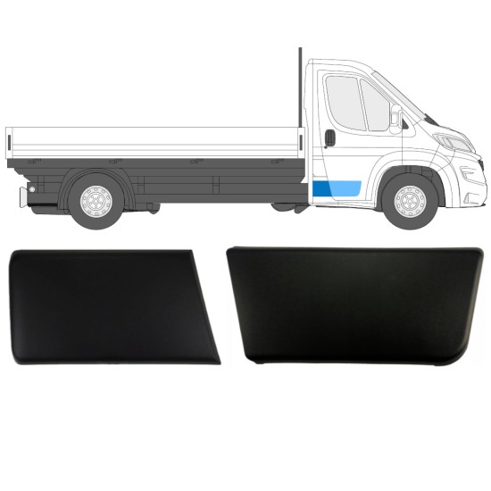 Sada bočných líšt pre jednokabinový voz pre Fiat Ducato 2018- / Pravá / Jednomiestna kabína / 14808