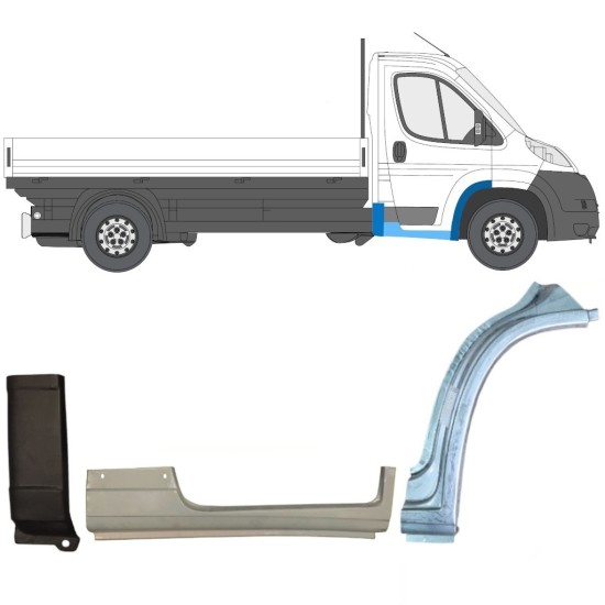 Opravný plech sada pre Fiat Ducato 2006-2026 / Pravá / 16999