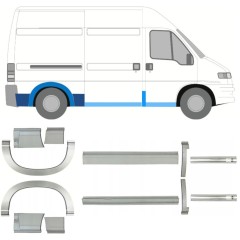 Opravný plech prahu + zadného blatníka pre Peugeot Boxer 1994-2006 / Sada 14231