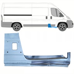 Opravný diel B-stĺpika + Opravný plech prahu pre Citroen Jumper 2006-2025 / Pravá / Sada 13952