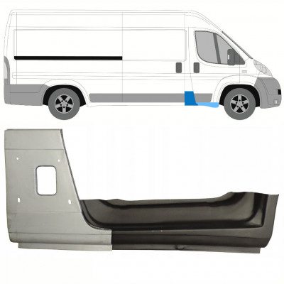 Opravný diel B-stĺpika + Opravný plech prahu pre Fiat Ducato 2006- / Pravá / Sada 8742