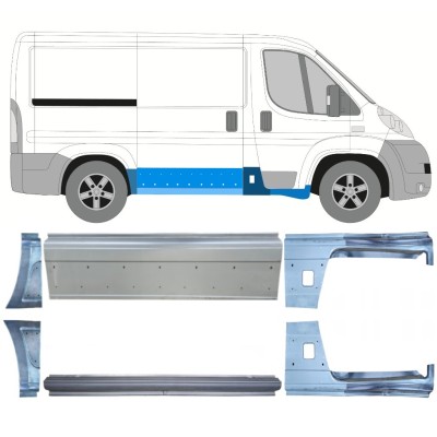 Opravný plech sada pre Fiat Ducato 2006-2014 / Ľavá+Pravá / 14813