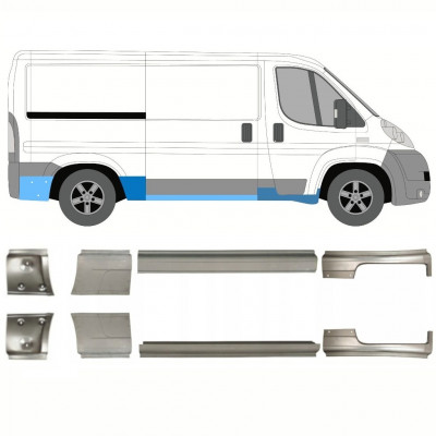 Opravný plech prahu pre Fiat Ducato 2006- / Ľavá+Pravá / Sada 10883