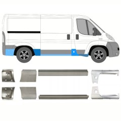Opravný plech prahu pre Citroen Jumper 2006-2025 / Ľavá+Pravá / Sada 14155