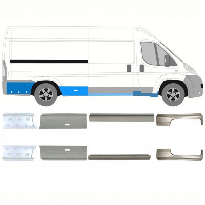 Opravný plech prahu pre Fiat Ducato 2006- / Ľavá+Pravá / Sada 10892