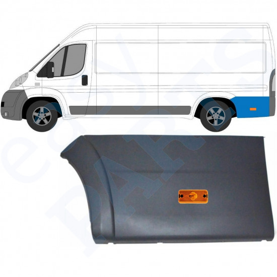 Zadná bočná lišta so svetlom pre Fiat Ducato 2006- / LWB / Ľavý /  10681