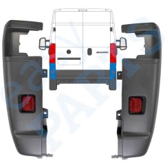 Roh zadného nárazníka 270 stupňov pre Peugeot Boxer 2006-2018 / Ľavá+Pravá / Sada 14063