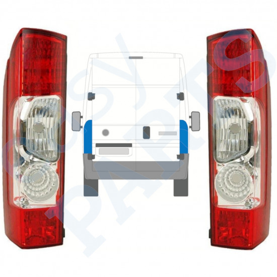 Zadná lampa pre Fiat Ducato 2006-2014 / Ľavá+Pravá / Sada 10026