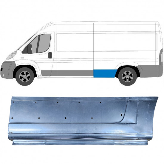 Lem zadného blatníka pre Fiat Ducato 2006- / Ľavý 6528