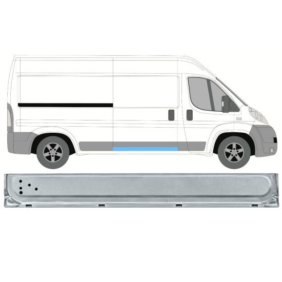 Opravný plech posuvných dverí vnútorný pre Peugeot Boxer 2006-2026 / Pravá 17043