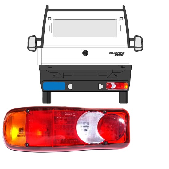 Zadná lampa pre Fiat Ducato 2014-2018 / Ľavý 15336