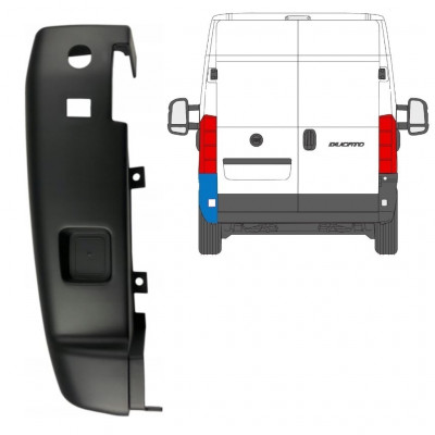 Roh zadného nárazníka 180 stupňov pre Fiat Ducato 2018- / Ľavý 8432