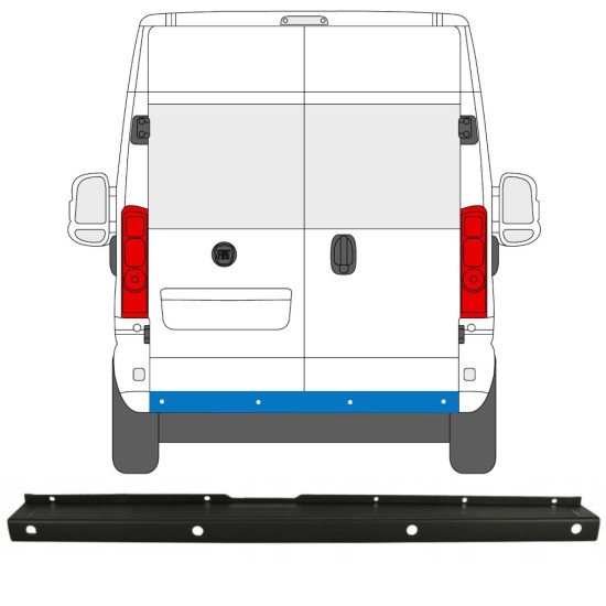 Zadný nárazník PDC pre Fiat Ducato 2018- 14968