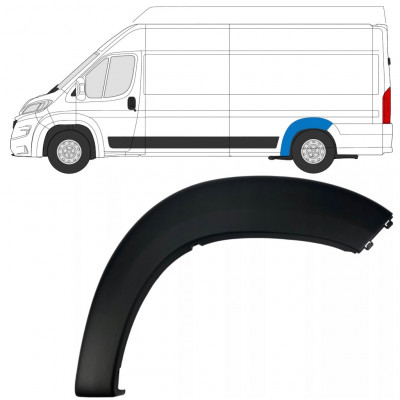 Bočná lišta zadného blatníka pre Fiat Ducato 2018- / Ľavý 7797