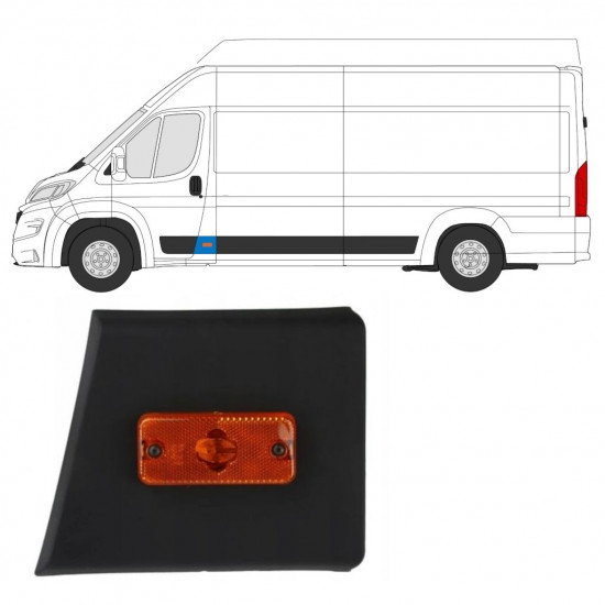 Bočná lišta predného stĺpika so svetlom pre Fiat Ducato 2018- / Ľavý 7802