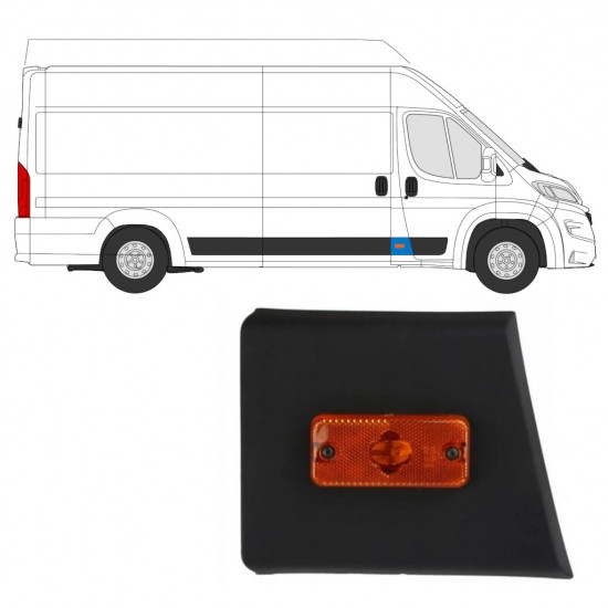 Bočná lišta predného stĺpika so svetlom pre Fiat Ducato 2018- / Pravá 7801