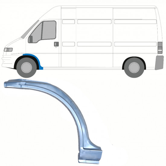 Opravný plech predného podbehu pre Fiat Ducato 1994-2006 / Ľavý 10700