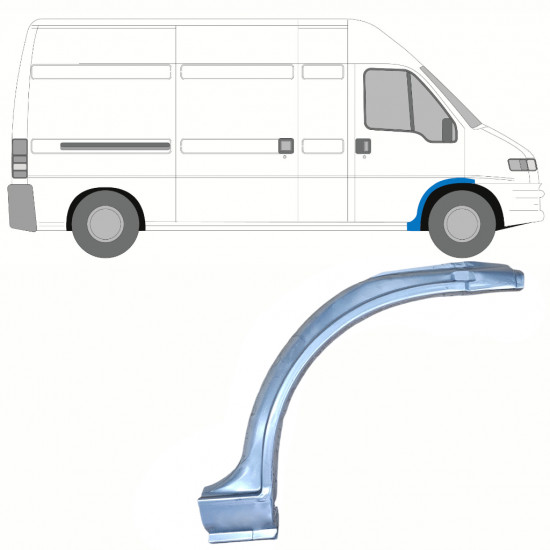 Opravný plech predného podbehu pre Fiat Ducato 1994-2006 / Pravá 10699