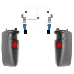 Zadný roh nárazníka pre Peugeot Boxer 1994-2002 / Ľavá+Pravá / Sada 14113