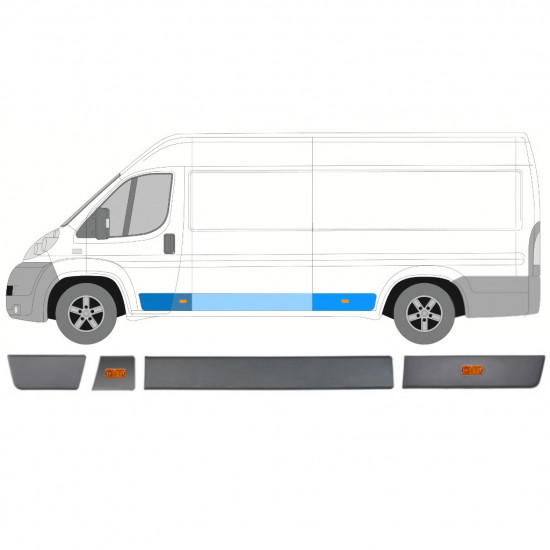 Sada lišt pod přední světlomety pre Fiat Ducato 2006- / Ľavý /  10449