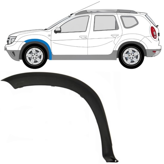 Bočná lišta predného blatníka pre Dacia Duster 2010-2017 / Ľavý 16018