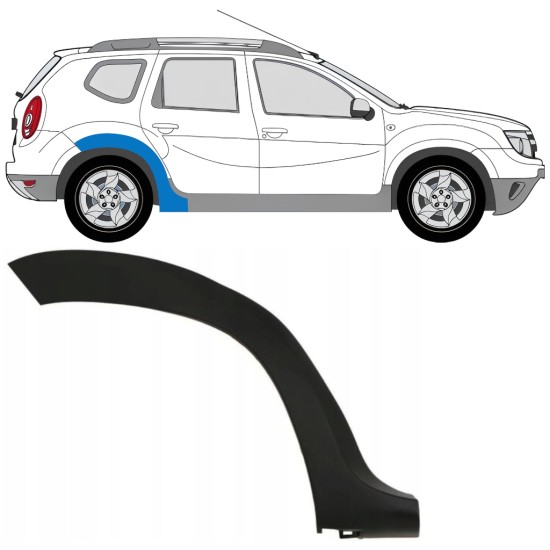 Bočná lišta zadného blatníka pre Dacia Duster 2010-2017 / Pravá 16019