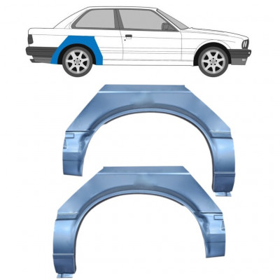 Lem zadného blatníka pre BMW 3 E30 1982-1987 / Ľavá+Pravá / Sada 9844