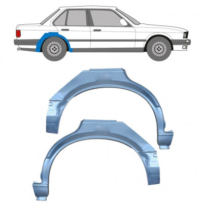 Lem zadného blatníka pre BMW 3 E30 1982-1987 / Ľavá+Pravá / Sada 6391