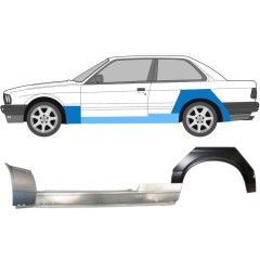 Opravný plech prahu + predného blatníka + zadného blatníka pre BMW 3 E30 1982-1987 / Ľavý / Sada 11509