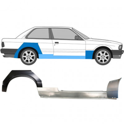 Opravný plech prahu + predného blatníka + zadného blatníka pre BMW 3 E30 1982-1987 / Pravá 11508