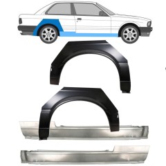 Celý prah + opravný plech zadného blatníka pre BMW 3 E30 1982-1987 / Sada 11236