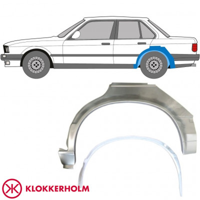 Opravný plech vnútorného + vonkajšieho zadného blatníka pre BMW 3 E30 1982-1987 / Ľavý / Sada 10858