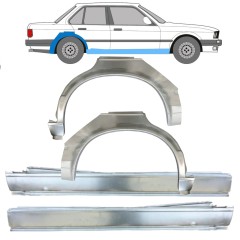 Celý prah + opravný plech zadného blatníka pre BMW 3 E30 1982-1987 / Sada 11239