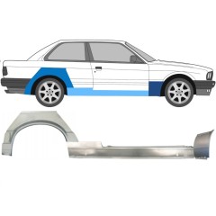 Opravný plech prahu + predného blatníka + zadného blatníka pre BMW 3 E30 1987-1994 / Pravá / Sada 11511