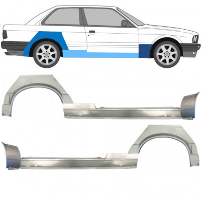 Opravný plech prahu + predného blatníka + zadného blatníka pre BMW 3 E30 1987-1994 11513