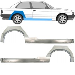 Celý prah + opravný plech zadného blatníka pre BMW 3 E30 1987-1994 / Sada 11507