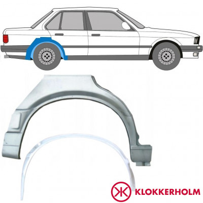 Opravný plech vnútorného + vonkajšieho zadného blatníka pre BMW 3 E30 1987-1994 / Pravá / Sada 10860