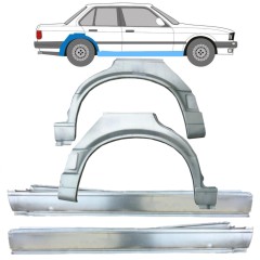 Celý prah + opravný plech zadného blatníka pre BMW 3 E30 1987-1994 / Sada 11242