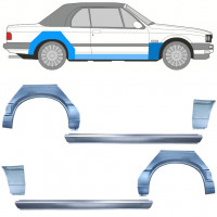 Opravný plech prahu + predného blatníka + zadného blatníka pre BMW 3 E30 1987-1994 CABRIO / Sada 12576