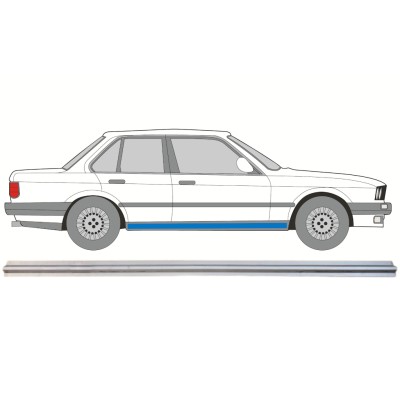 Opravný plech prahu vnútorný pre BMW 3 E30 1982-1994 / Vľavo = Vpravo (symetrické) 15109