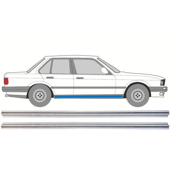 Opravný plech prahu vnútorný pre BMW 3 E30 1982-1994 / Ľavá+Pravá / Sada 15110