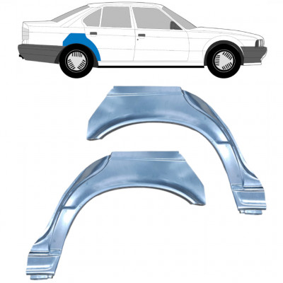 Lem zadného blatníka pre BMW 5 E34 1987-1996  / Ľavá+Pravá / SEDAN / Sada 6399