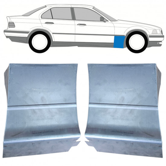 Opravný plech predného blatníka pre BMW E36 3 1990-2000 / Ľavá+Pravá / Sada 9851