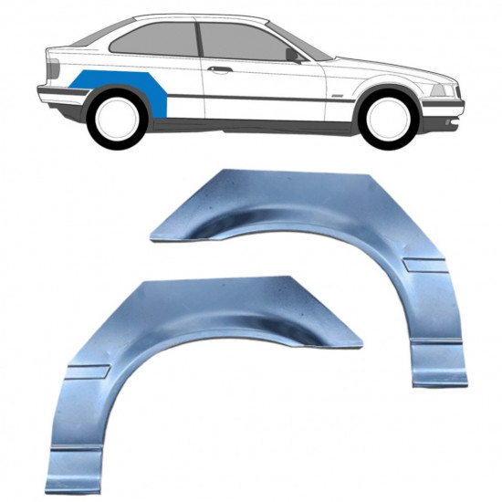 Lem zadného blatníka pre BMW 3 E36 / Ľavá+Pravá / COMPACT / Sada 5500